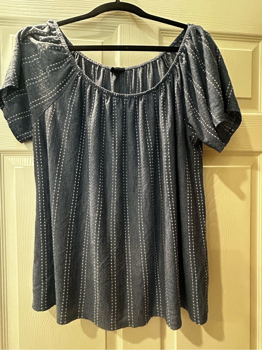 W5 Chambray and stripes blouse
1x